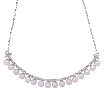 925 silver natural pearl necklace for women